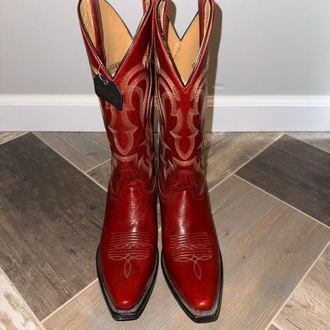 Shyanne Women’s Red Cowboy Boots Only Worn Once. Size 6 Dark Red Cowboy Boots, Red Cowboy Boots Outfit Fall, Red Cowgirl Boots Outfit, Red Cowboy Boots Outfit, Ariat Cowgirl Boots, Red Cowgirl Boots, Cowgirl Boots Outfit, 2024 Moodboard, Red Cowboy Boots