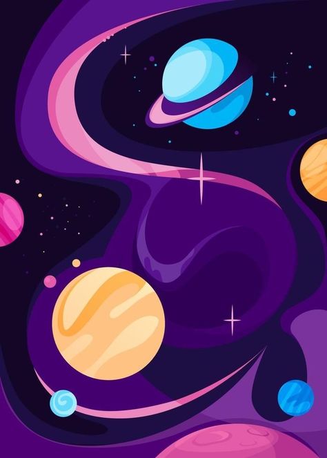 I like the art style, but again, it isn’t dramatic enough. I think the colors are too flat. Space Bunnies, Remote Places, Planet Logo, Creative Backdrops, Different Planets, Graphic Shapes Design, Ad Poster, Galaxy Poster, Best Shots