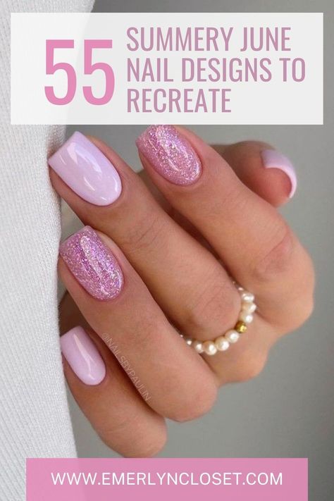 June nails + June nail designs + Summer nails Summer Gel Nails Squoval, Summer 2024 Manicure, Holiday Nail Designs Summer, Trendy Nails Ideas 2024 June, June Nails 2024, Simple Classic Nails, Cute Summer Nails 2024, Nail Ideas For August, Fun Manicure Ideas