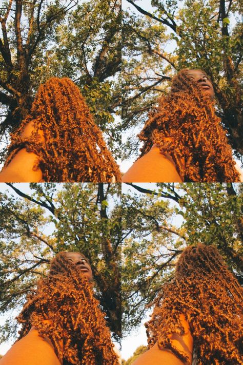 Butterfly Locks Long, Butterfly Locs Aesthetic, Color Butterfly Locs, Ginger Twists, Ginger Butterfly Locs, Brown Butterfly Locs, Locs Ginger, Long Ginger Hair, Locs Aesthetic