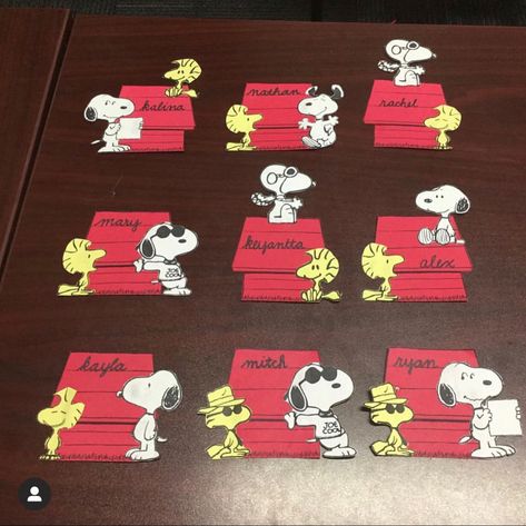 Peanuts Door Decoration, Charlie Brown Ra Bulletin Board, Peanuts Ra Theme, Snoopy Ra Bulletin Board, Snoopy Ra Board, Snoopy Door Decs, College Door Name Tags, Snoopy Door Decorations, Snoopy Themed Classroom