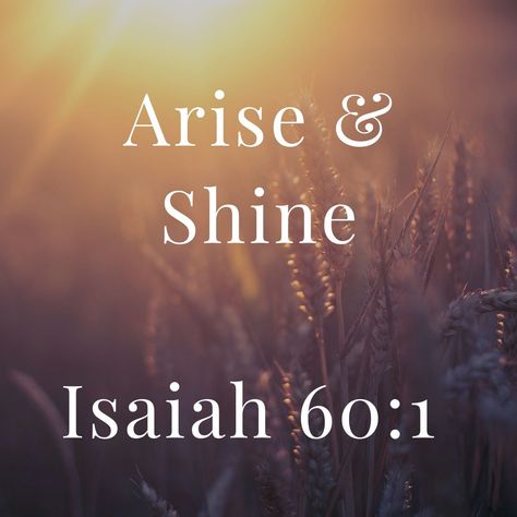 Arise & Shine Isaiah 60:1 Isaiah 60 1, Arise And Shine, Lion Pictures, Good Morning Inspirational Quotes, Letter Design, Morning Inspirational Quotes, Lettering Design, Netherlands, Good Morning