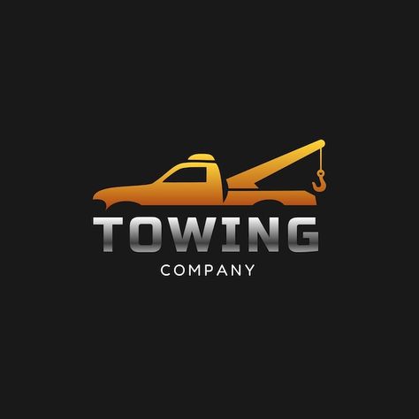 Tow Truck Logo, Towing Logo, Transportation Logo, Car Towing, Towing Company, Vector Gradient, Towing Service, Service Logo, Tow Truck