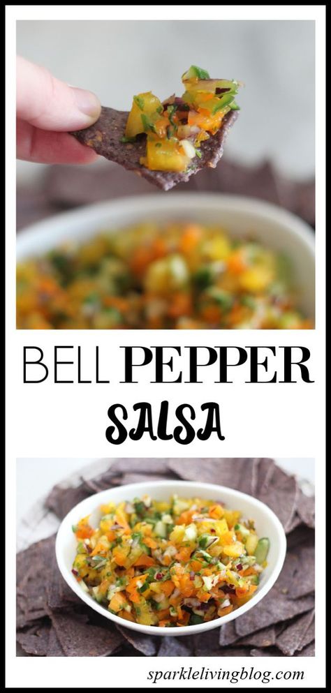 Salsa With Bell Peppers, Bell Pepper Salsa Recipe, Green Pepper Salsa, Pepper Salsa Recipe, Bell Pepper Dip, Bell Pepper Salsa, Red Bell Pepper Recipes, Sweet Pepper Recipes, Bell Pepper Salad