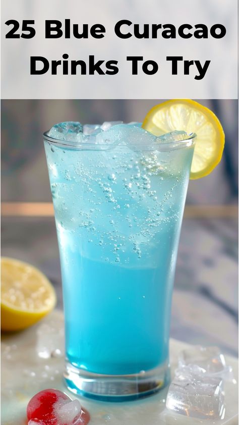 Looking to add some tropical vibes to your next gathering? Try out these refreshing blue curacao drinks that will be a hit with your guests! Whether you're planning a beach-themed party or simply want a colorful cocktail, these vibrant beverages are sure to impress. From blue curacao margaritas to sparkling blue lagoon cocktails, there's something for everyone to enjoy. Get ready to sip on some sunshine and transport yourself to paradise with these deliciously blue concoctions. Tiffany Blue Cocktail Drink Recipes, Simple Blue Cocktails, Blue Liquor Drinks, Blue Curacao Cocktails, Curacao Drink Recipes, Blue Cocktail Drinks, Drinks With Blue Curacao, Blue Hawaii Drink, Cocktails With Blue Curacao