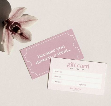 Salon Gift Voucher Design, This Package Is Happy To See You Too, Giftcard Voucher Design, Gift Card Beauty Salon, Gift Voucher Design Ideas, Gift Card Design Ideas, Facial Gift Card, Tickets Design, Gift Certificate Design