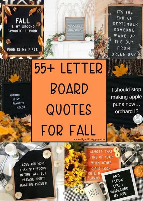 55+ Fall Letter Board Quotes (Cute & Funny Fall Sayings) Cute Fall Quotes Letter Board, Autumn Puns, Fall Letter Board, Funny Fall Quotes, Fall Puns, Fall Sayings, Thanksgiving Letter, Letter Board Quotes, Letterboard Quotes