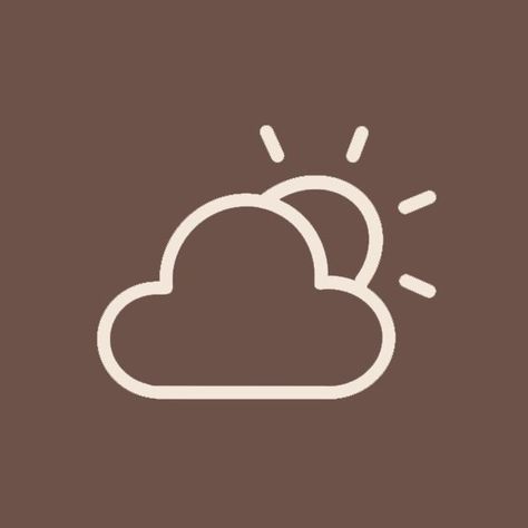 Brown Weather Icon, Weather App Icon, Ipad Essentials, Shortcut Icon, Iphone Music, Weather Icon, Beige Icons:), Weather App, Apple Icon