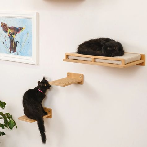 Cat Wall Bed, Cat Wall Shelf, Bed Steps, Cat Wall Shelves, Modern Cat Furniture, Cat Wall Furniture, Cat Steps, Wall Furniture, Pet Steps