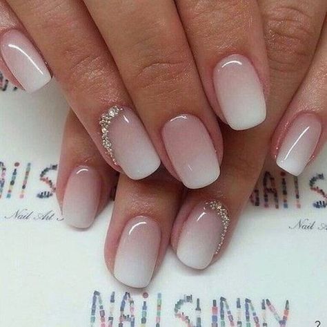 52 Pinterest-Approved Nail Art Design Ideas to Rock This Summer Stil Rock, Bridal Manicure, Wedding Day Nails, Bridal Nails Designs, Bridesmaids Nails, Wedding Nail Art Design, Wedding Nails French, Wedding Nails Glitter, Nagellack Trends