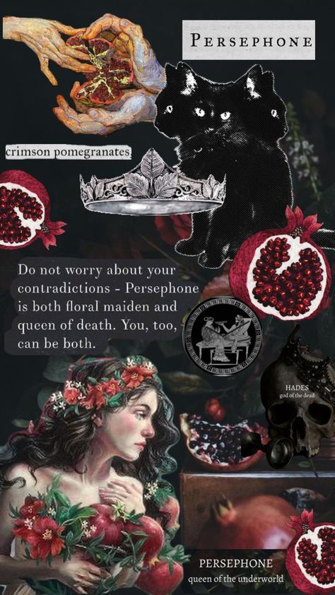 Persephone’s Garden #persephone #persephoneaesthetic #greekmythgology #hadesandpersephone Persephone Greek Mythology, Hades Aesthetic, Persephone Greek Goddess, Persephone Goddess, Goddess Magick, Greek Mythology Gods, Greek Gods And Goddesses, Greek Mythology Art, Hades And Persephone