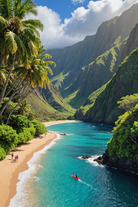 Ultimate Guide to Family Fun in Molokai 🌴 Nature Hikes Aesthetic, Family Beach Vacation Pictures, Hawaiian Islands Travel, Travel Beach Aesthetic, Fiji Travel Aesthetic, Hawaii Main Island, Hawaii Vacation Aesthetic, Tropical Places To Travel, Tahiti Aesthetic