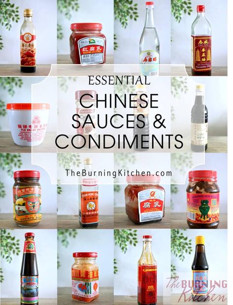 Essential Chinese Sauces and Condiments in The Burning Kitchen's Pantry - The Burning Kitchen Chinese Sauces, Chinese Sauce, Chinese Spices, Asian Recipe, Basic Chinese, Wok Cooking, Asian Sauce, Asian Kitchen, Cooking Sauces