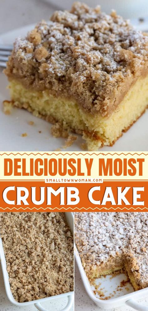 Crumb Cake, old fashioned crumb cake recipe, crumb cake recipe New York Crumb Cake Recipe, Crumb Cake Topping, Cinnamon Crumb Cake, Homemade Coffee Cake, Crumb Coffee Cakes, Breakfast Coffee Cake, Coffee Cake Recipes Easy, Crumb Cake Recipe, Coffee Cake Muffins