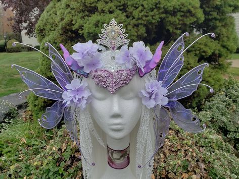 Diy Fairy Crown Headpieces, Faerie Headpiece, Spring Fairy Costume, Fairy Head Piece, Fairy Headpiece Diy, Costume Headpieces, Fairy Halo, Torrington Connecticut, Fairy Headpiece