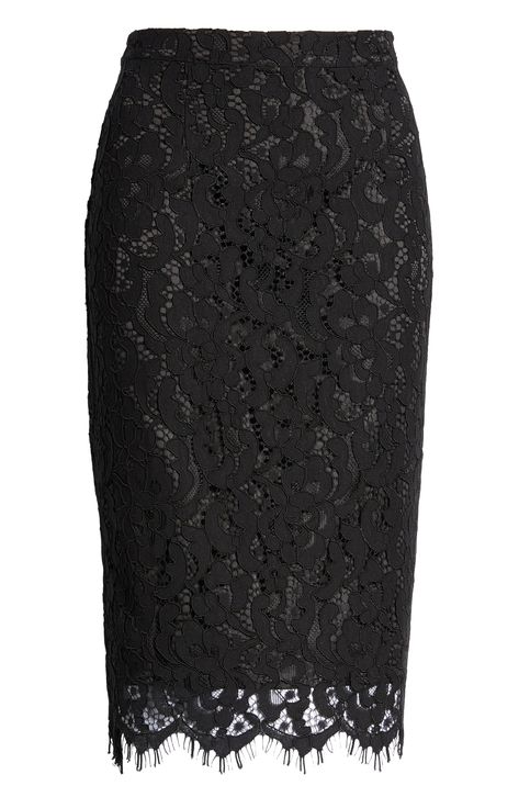 Rachel Parcell Lace Pencil Skirt available at #Nordstrom Office Skirt Outfit, Grad Outfits, Rachel Parcell, Pencil Skirt Outfits, Lace Pencil Skirt, Office Fashion Women, Satin Blouses, Pencil Skirt Black, Corset Dress