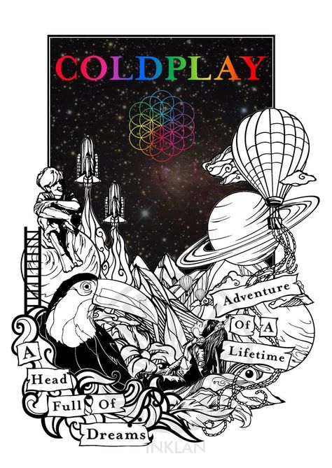 Album Covers Coldplay, Coldplay Art, Coldplay Poster, Head Full Of Dreams, Instagram Branding Design, Music Album Covers, Rock Posters, Imagine Dragons, Coldplay