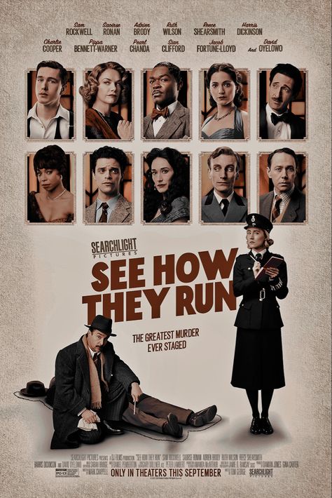 See How They Run Movie Poster, Run Movie Poster, Run Aesthetic, Run Movie, Run Film, See How They Run, Reece Shearsmith, Aesthetic Poster, Film Poster