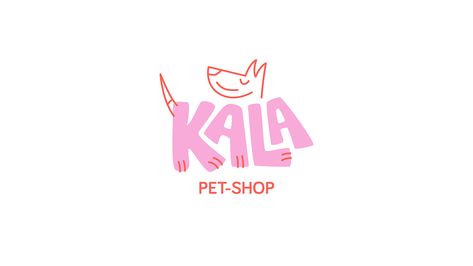 Kala Pet-shop :: Behance Pet Company Logo, Pet Logo Branding, Pet Branding Design, Pet Shop Design, Dog And Cat Logo, Shop Branding Design, Cute Branding, Dog Graphic Design, Pet Shop Logo Design