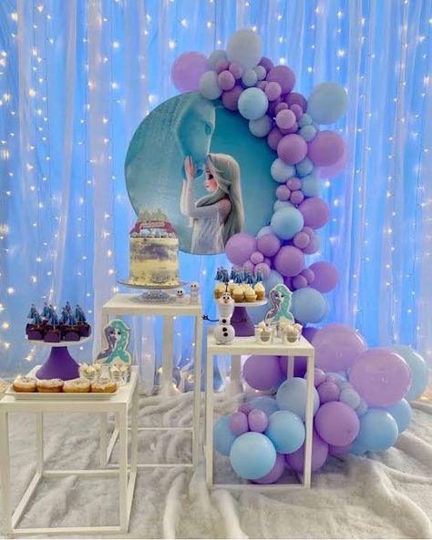 Frozen Balloon Arch, Frozen Party Backdrop, Frozen Balloon Garland, Frozen Party Decor, Birthday Party Frozen, Frozen 3rd Birthday, Balloon Baby Shower Centerpieces, Frozen Balloons, Frozen Birthday Party Decorations