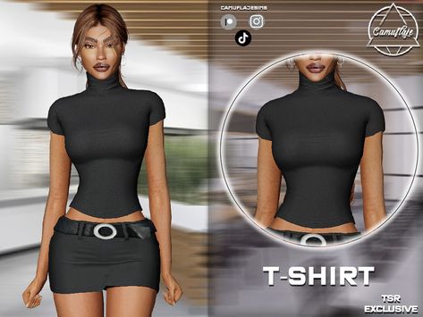 The Sims Resource - SET 412 - Top Different Body Sizes, Cc Top, The Sims 4 Skin, Sims 4 Studio, Outfit Looks, Sims Four, Sims4 Clothes, Sims 4 Collections, Two Friends