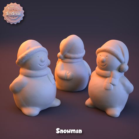 Free 3D file Snowman・3D printable design to download・Cults 3d Printer Christmas, 3d Printer Christmas Ornaments, 3d Printed Snowflakes, Snowman 3d, Cute Figurine, Frozen Snowman, Snowman Figurine, 3d Printing Projects, 3d Printable