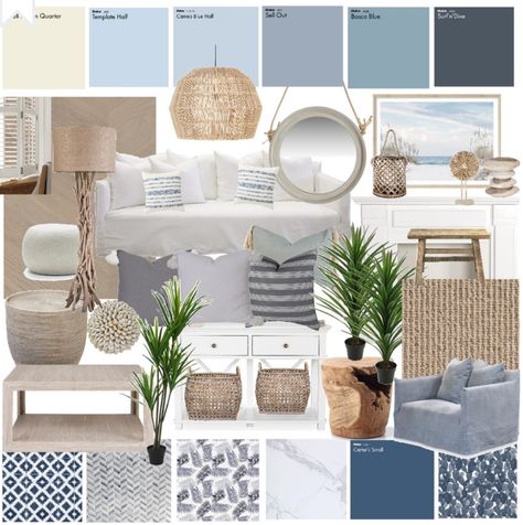 Monochrome Coastal Interior, Hamptons Decor Coastal Style, Beach Hamptons Interior Design, Hamptons Design Interiors, Costal Hampton Style, Luxury Costal Interior, Grey And Blue Coastal Bedroom, Hamptons Style Decor Colour Schemes, New Hamptons Style Interior Design