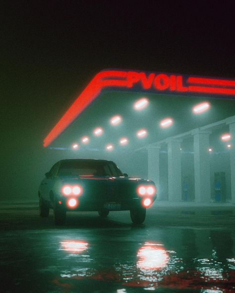 Tommy Bui on Instagram: “*nightcrawlers…* #cinegrams #staycinematic #photocinematica #saigon” Gas Station Car Photoshoot Night, Cinematic Car Photography, Car Photography Night, Night Car Photography, Car Cinematography, Car Cinematic, Car Night, Cinematic Lighting, Film Inspiration