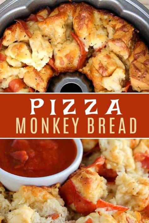 Pull Apart Recipes, Bundt Pan Recipes, Pizza Monkey Bread, Diet Pizza, Pull Apart Pizza, Pizza Vegana, Monkey Bread Recipe, Pizza Casserole, Craving Pizza