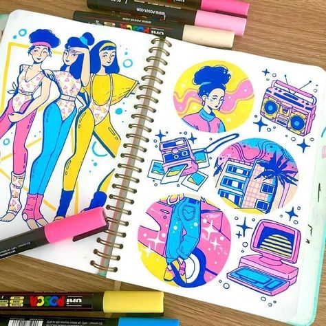 follow me for more spicy content ;) artist: @lanajay_art Kunstjournal Inspiration, Posca Pens, Posca Marker, Posca Art, Arte Sketchbook, Wow Art, Paint Marker, Sketchbook Inspiration, Art And Illustration