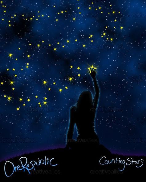 Counting Stars - OneRepublic Spiritual Images Universe, Cinema Food, 보고서 디자인, Spiritual Images, Star Illustration, Star Painting, Lovely Flowers Wallpaper, One Republic, I Lose