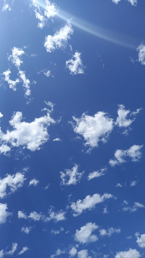 Blue sky and white clouds Sky Layout, Pfp Quotes, Light Blue Sky Background, Calm Nature, Light Blue Sky, Wallpaper Pfp, Blue Sky And White Clouds Background, Blue Cloudy Sky, Sky Photography Nature