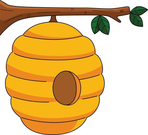 Spring Beehive Cartoon Colored Clipart Beehive Cartoon, Bee Cartoon Images, Bus Crafts, Bee Activities, Baby Milestones Pictures, Wood Yard Art, Insect Crafts, Bee Pictures, Bee Clipart