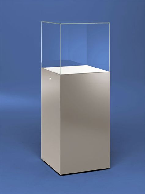 Stuttgart Pedestal Display Case Museum Display Cases, Pedestal Display, Glass Display Box, Museum Display, Museum Exhibition Design, Acrylic Sculpture, Glass Display Case, Craft Booth Displays, Glass Museum