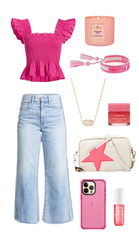 Preppy Outfits With Pink Jeans, Casual Preppy Outfits Spring, Preppy Valentines Outfits, Preppy Spring Outfits 2023, Preppy Outfits Pink, Preppy Summer Outfits Aesthetic, Preppy Outfits Spring, 2023 Preppy, Preppy Wardrobe