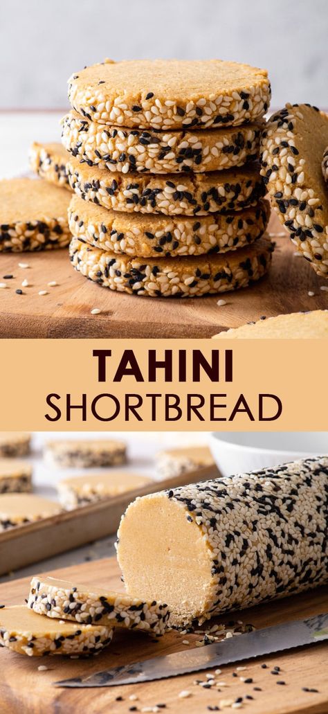 Tahini Shortbread, Tahini Dessert, Tahini Recipes, The Loopy Whisk, Loopy Whisk, Dessert Gluten Free, Vegan Shortbread, Gluten Free Shortbread, Tahini Cookies