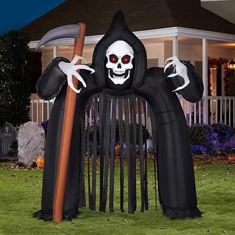 Dekorasi Halloween, Moldes Halloween, The Reaper, Outdoor Party Decorations, Inflatable Decorations, Halloween Tattoo, Halloween Inflatables, Couples Halloween, Doll Party