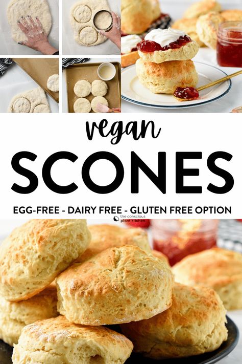 Vegan Scones Recipe Easy, Biscuits For Breakfast, Gluten Free Vegan Bread, Vegan Scones, Gluten Free Scones, Fruit Scones, Vegan Biscuits, Scones Recipe Easy, Vegan Breakfast Easy