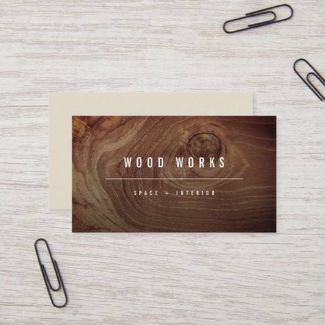 Interior Design Business Card, Business Card Fonts, Interior Designer Business Card, Wood Logo, Blue Business Card, Wood Furniture Design, Visiting Card Design, Business Card Inspiration, Minimalist Business Cards