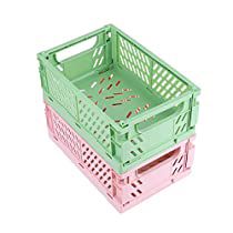 Check this out! Crate Desk, Cute Desk Organization, Mini Crates, Colour Pastel, Storage Bins Organization, Stackable Storage Boxes, Plastic Crates, Collapsible Storage Bins, Plastic Baskets