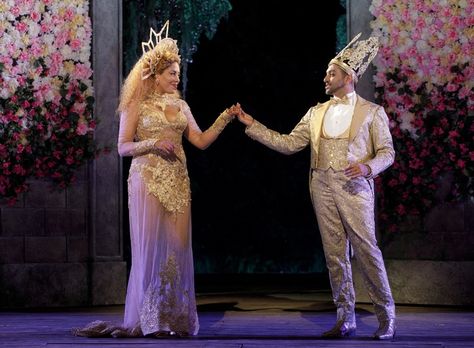 De'Adre Aziza as Hippolyta  and Bhavesh Patel as Theseus costumes by Clint Ramos in Midsummer Night's Dream Annaleigh Ashford, The Public Theater, Shakespeare In The Park, Phylicia Rashad, Public Theater, A Midsummer Night's Dream, Midsummer Night's Dream, Mid Summer, Theatre Life