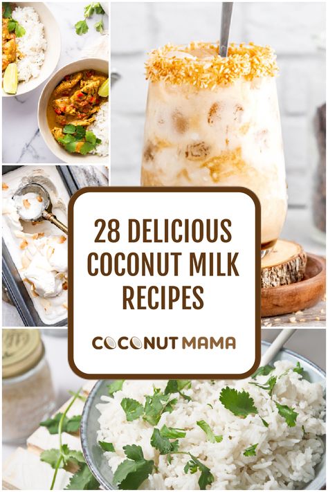 Here are 28 coconut milk recipes, including sweet dishes and savory recipes. Try these recipes to impress your friends and family. Milk Dessert Recipes, Coconut Milk Recipes Dessert, Recipes Using Coconut Milk, Best Coconut Milk, Coconut Milk Dessert, Milk Recipes Dessert, Coconut Milk Drink, Cooking With Coconut Milk, Coconut Milk Uses