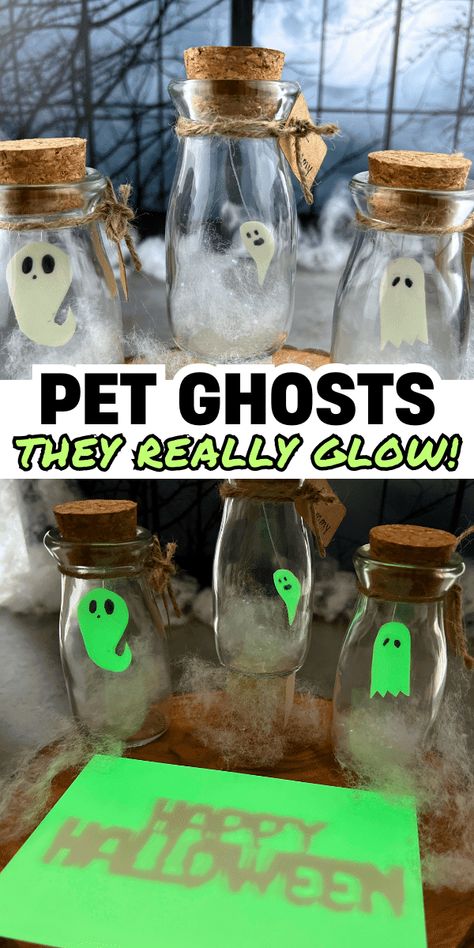 Natal, Halloween Make And Take Crafts, Halloween Decorations For Breakroom, Halloween Candy Activities, Hot Glue Ghost, What To Give Out For Halloween, Poke A Ghost Game, Fall Party Crafts For Kids School, Ghosts In A Bottle