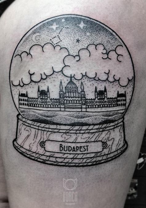 Budapest tattoo by Dorca Budapest Tattoo, Hungarian Tattoo, Tattoo Budapest, Friendship Symbol Tattoos, Scenery Tattoo, New Beginning Tattoo, Tattoo Prices, Norse Symbols, Friendship Tattoos