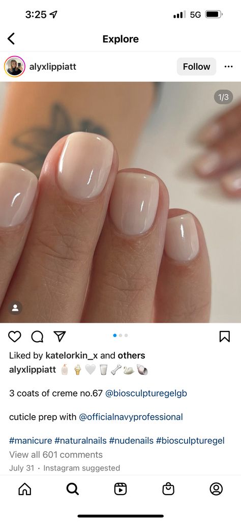 Shellac Nails, Dip Nail Colors, Natural Nails Manicure, Opi Gel Nails, Milky Nails, Short Gel Nails, Subtle Nails, Neutral Nails, Dipped Nails