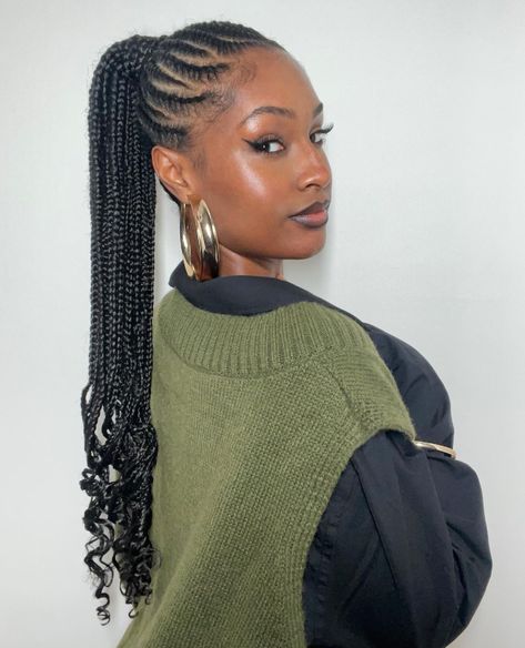 Protective Hairstyle Ideas, Cornrow Updo Hairstyles, Cute Hairstyle Ideas, Create Pin, Κούρεμα Bob, Cornrows Braids For Black Women, Short Box Braids Hairstyles, Ponytail Hairstyles Easy, Protective Hairstyles For Natural Hair