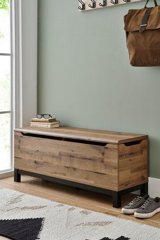 Cottage Storage, Bed Bench Storage, Hallway Storage Bench, Beautiful Entrance, Hallway Furniture Storage, Storage Hallway, End Of Bed Bench, Storage Trunk, Hallway Storage