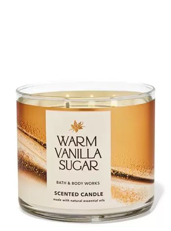 Warm Vanilla Sugar 3-Wick Candle | Bath & Body Works White Barn Candle, Warm Vanilla Sugar, Bath & Body Works, Candle Obsession, Vanilla Scented Candles, Bath Body Works Candles, 3 Wick Candle, Vanilla Candle, Bath Candles