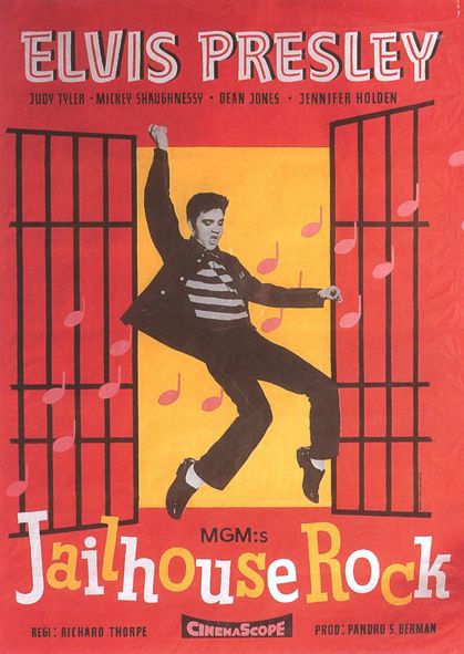 Jailhouse rock  = Elvis Presley - 1957 . Affiche de Sweden Judy Tyler, Elvis Presley Posters, Dean Jones, Elvis Memorabilia, Elvis Presley Movies, Elvis Movie, Old Movie Posters, Jailhouse Rock, Elvis Movies