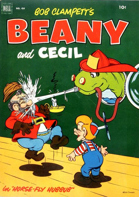 Beany and Cecil Beany And Cecil, Dell Comic, Golden Age Comics, Magazine Pictures, Vintage Television, Cartoon Books, Saturday Morning Cartoons, Puppet Show, Vintage Comic Books